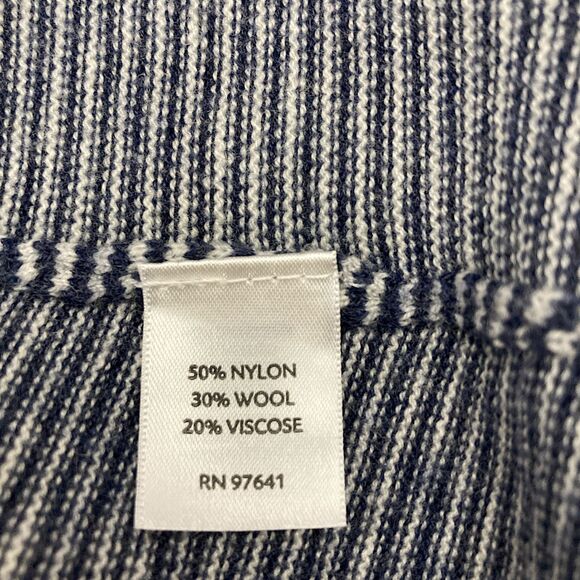 โจ J.Jill Striped Cardigan XL ๐ Black Wool Blend Button Front V-Neck ๐ - Picture 14 of 15